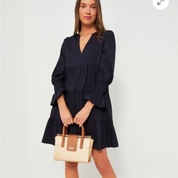 Pomander Place Navy Cotton Kenzo Dress| Size M - Picture 1 of 9